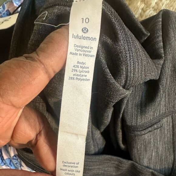 Lululemon Wunder Under Gray Full Length Leggings 10 - Picture 5 of 5